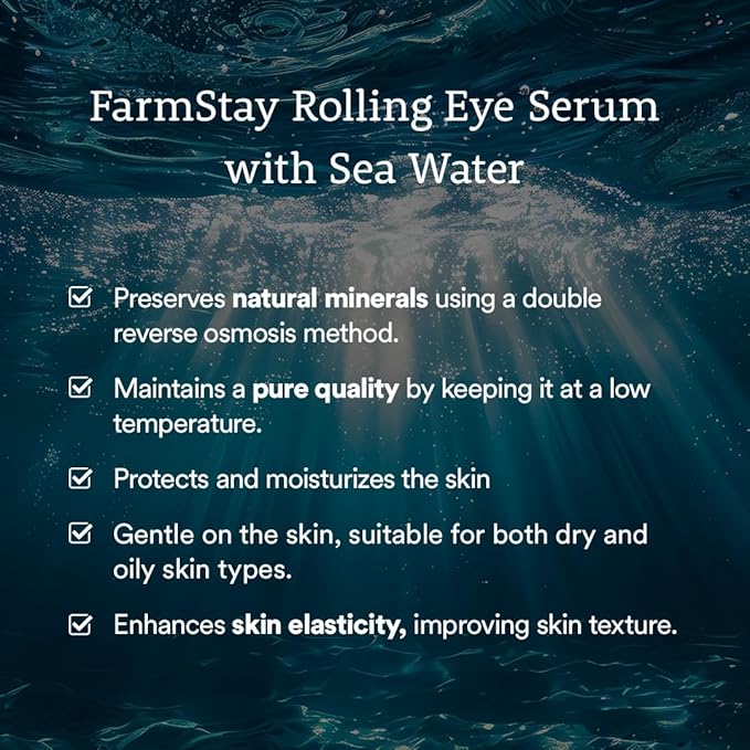 Farmstay Retinol Roll-on Eye Serum with 2% Niacinamide & Collagen – Hydrating Korean Eye Roller for Dark Circles, Puffy Eyes & Wrinkles – 0.84 fl. oz.