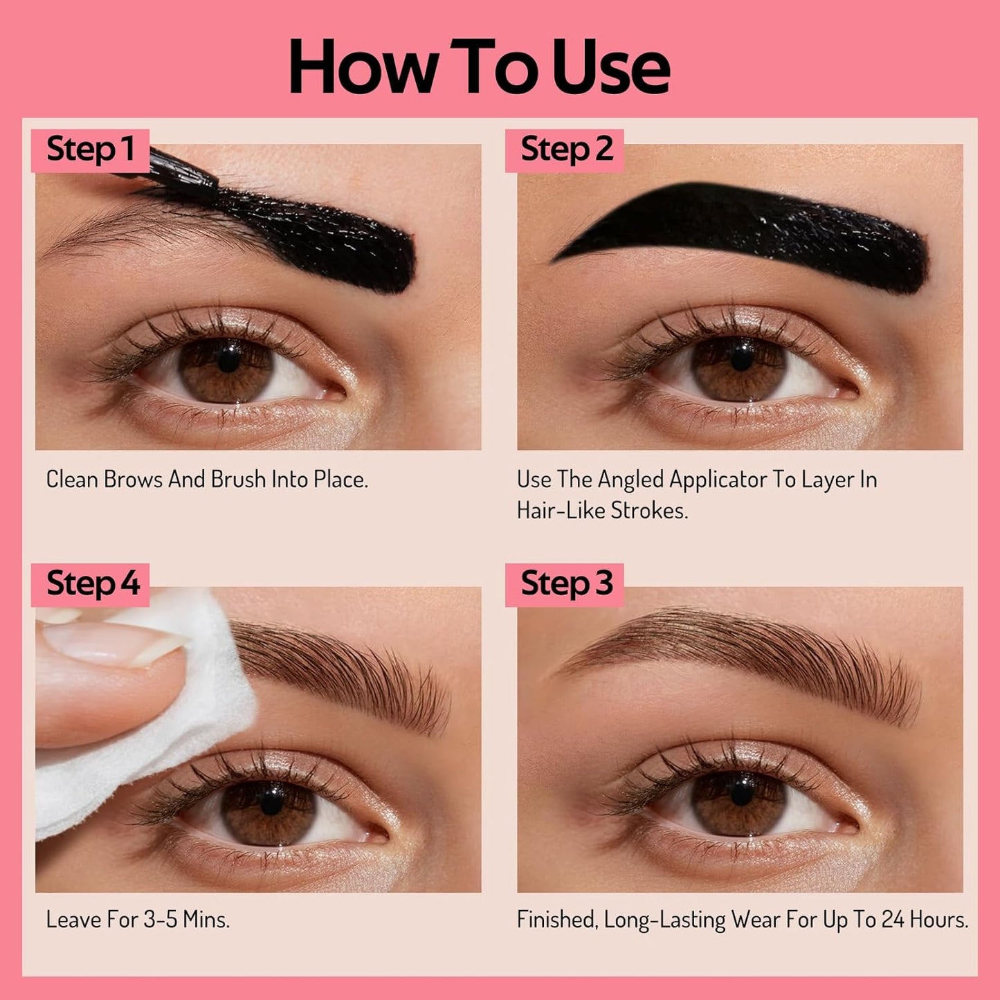 KIMUSE Instantly Semi-Permanent Eyebrow Gel, Long Lasting Eyebrow Tint, Waterproof Tinted Eye Brow Gel, Transfer-Proof, Smudge-Proof, Eyebrow Makeup Gift for Women & Girl, 0.17oz