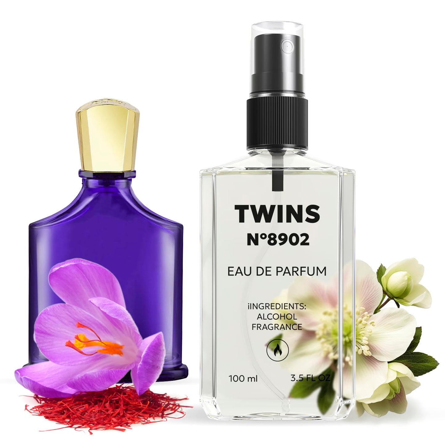TWINS Impression of Queen of Silk | Unisex Perfume for Women and Men Eau de Parfum | No.8902 | 3.4 Fl Oz / 100 ml