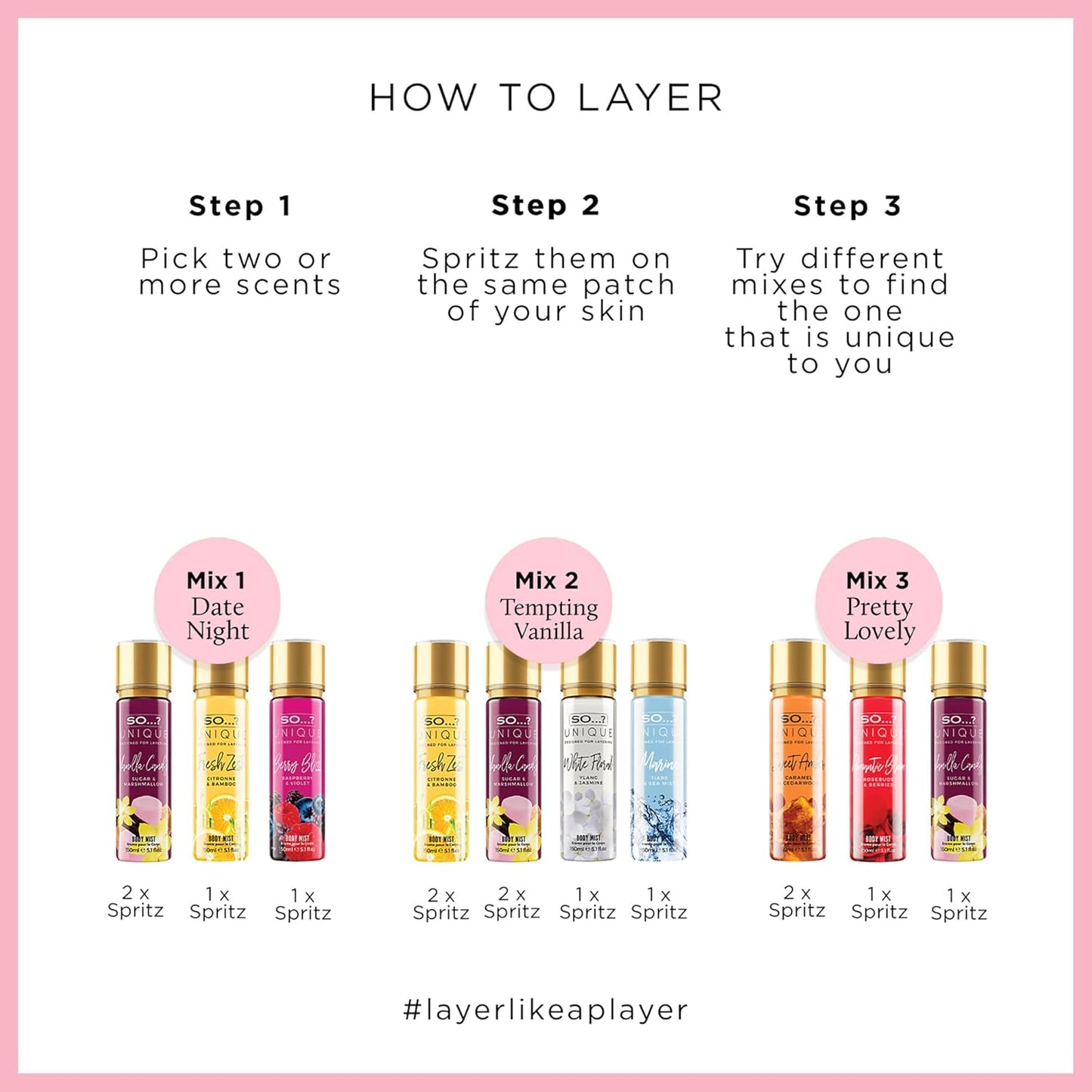 So...? Unique Body Mist - Sweet Pea for Women - 5.1 oz Body Mist - Pack of 2