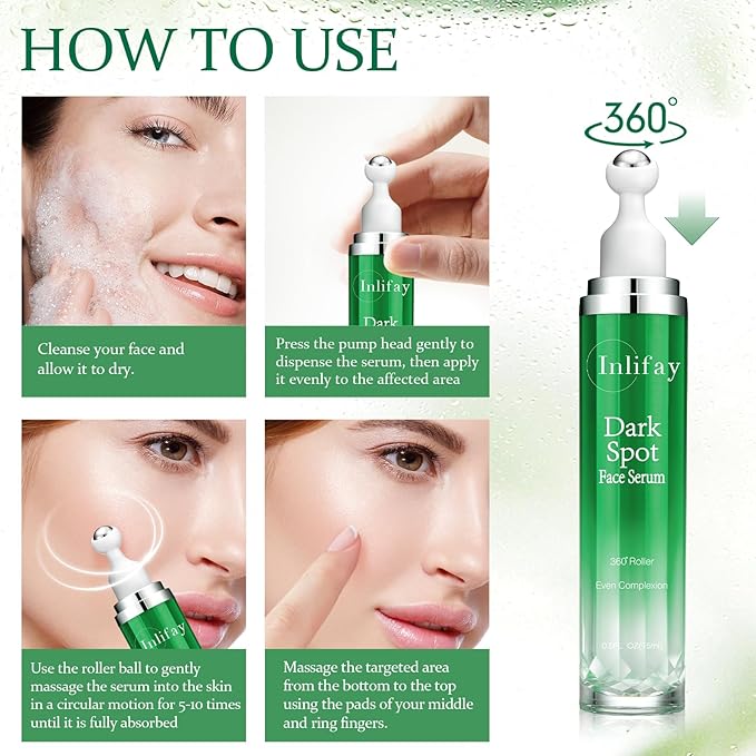 Dark Spot Remover for Face with Roller: Dark Spot Corrector for Face Fading Sun Spot Age Spot Melasma