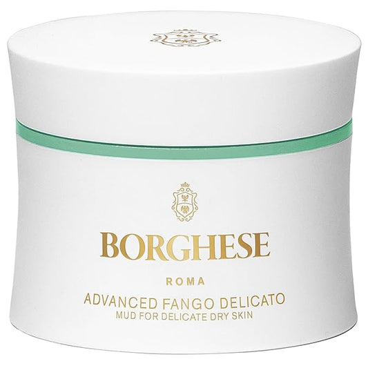 Borghese Advanced Fango Delicato Mud Musk - Hydrating Face Mask with Kaolin Clay, Aloe, Hydrolyzed Collagen & Hyaluronic Acid for Normal & Dry Skin