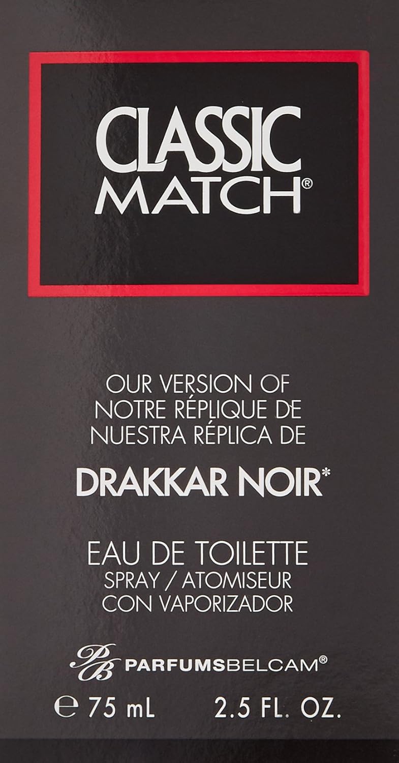 PB ParfumsBelcam Classic Match our Version of Drakkar Noir EDT,2.5 Fl Oz (F37437-04-DN) (Pack of 2)