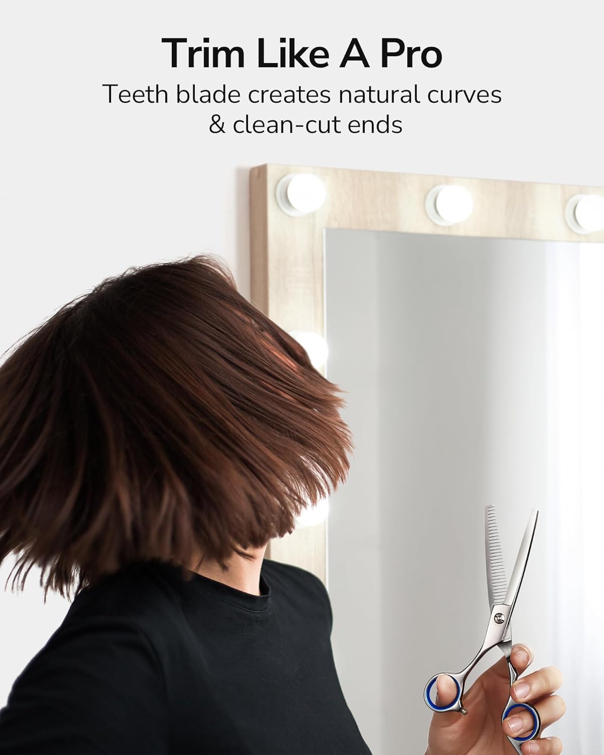 ULG Left-Handed Hair Thinning Scissors, Thinning Shear for Hair Cutting 6.5 inch Professional Barber Scissors Salon Texturizing Shears Made of Japanese Stainless Steel