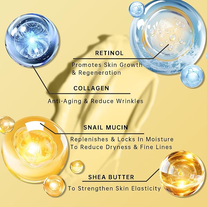 Anti Aging Eye Cream For Dark Circles, Advanced Snail Retinol Eye Stick, 2 PCS Under Eye Cream For Puffiness & Bags, Reduce Wrinkles, Fine Lines, Moisturizating Skin.