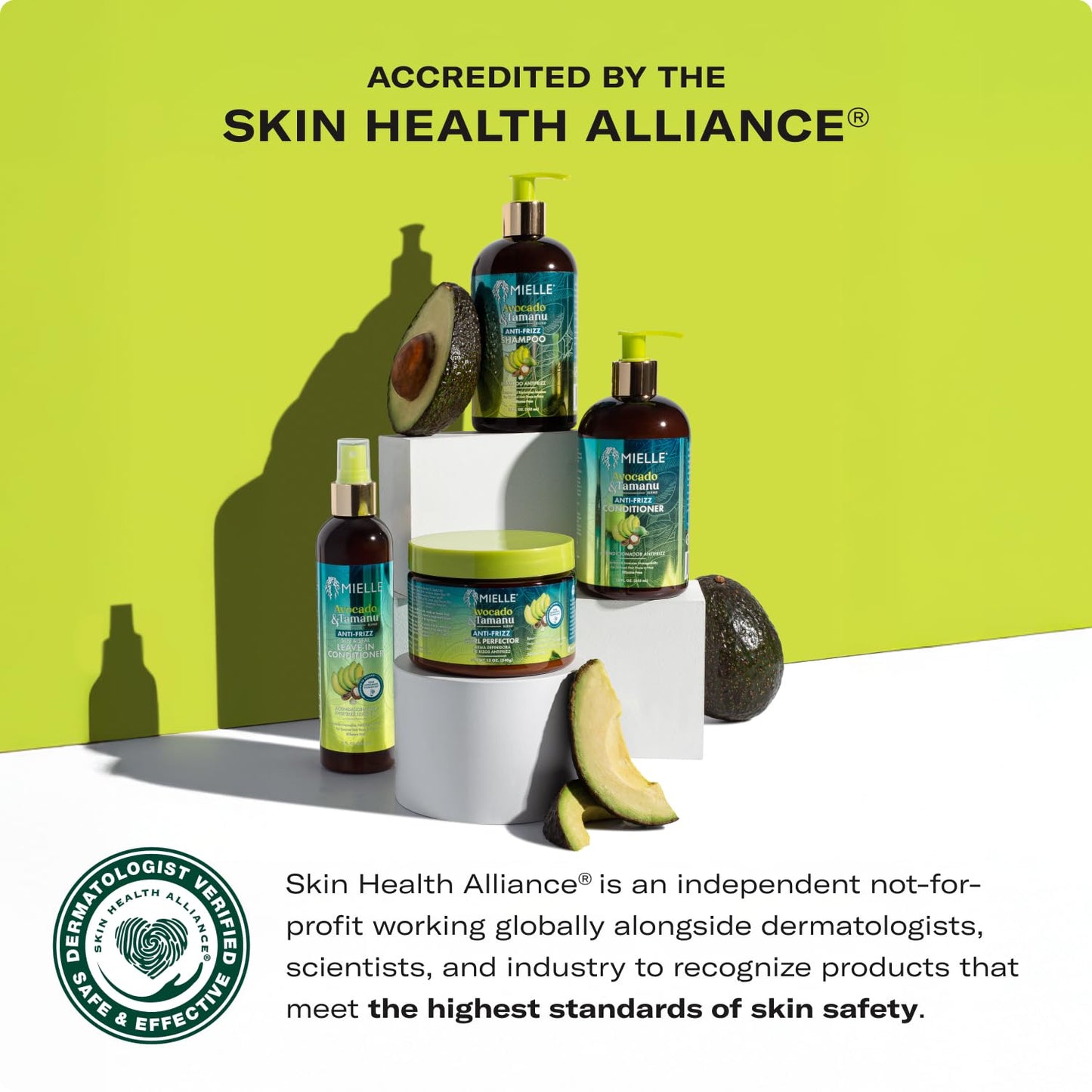 Mielle Organics Avocado & Tamanu Hair Leave In Conditioner Spray for Frizz Control - Smoothing Detangler & Anti Frizz Treatment for Dry, Damaged Styles - Nourishes Scalp for Soft, Shiny Strands - 8 oz