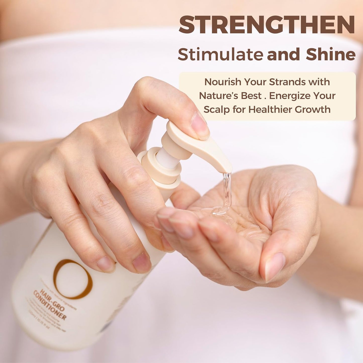 Olivii Hair-Gro Conditioner for Thicker Fuller Hair - Hair Growth with Turmeric, Red Clover, Biotin & Caffeine - Reduces Hair Loss, Soothes Scalp - For All Hair Types