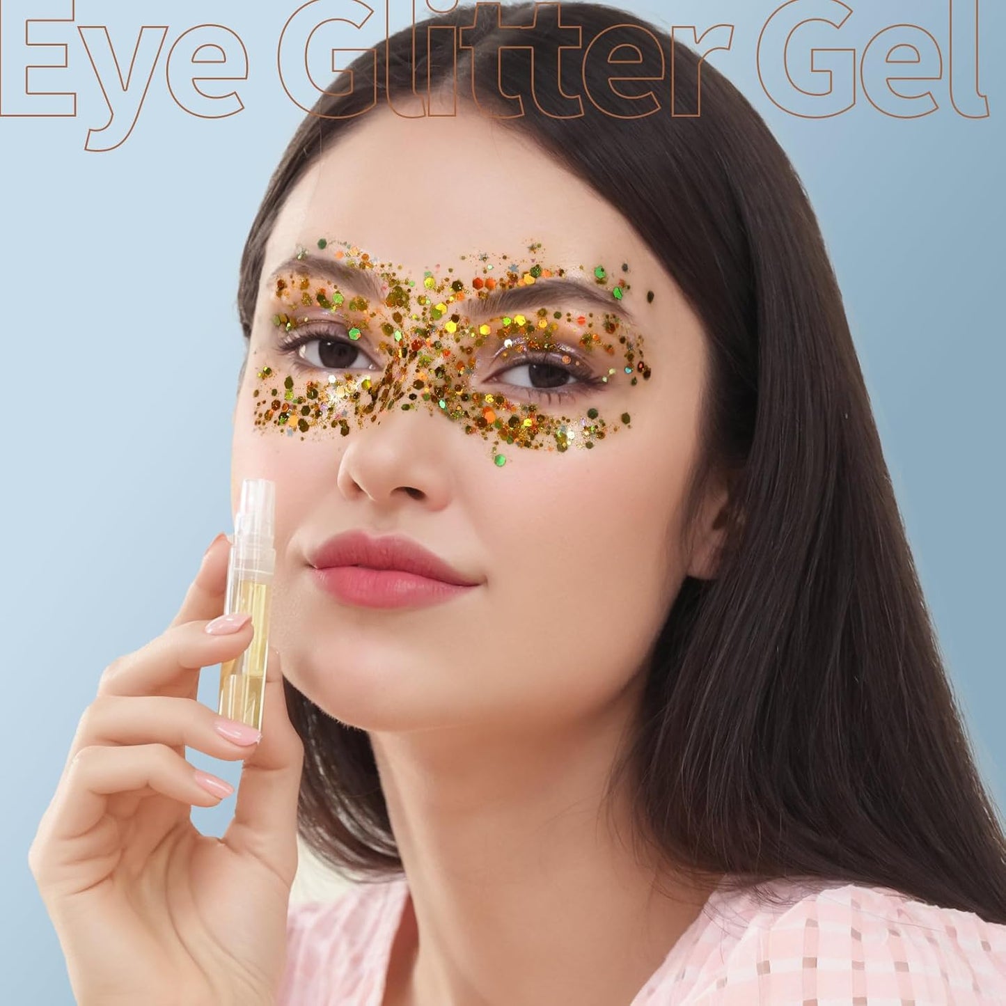 FANDAMEI 6 Colors Face Glitter Gel+ 4PCS Glitter Freckles. Body Hair Face Speckles, Makeup Patches.