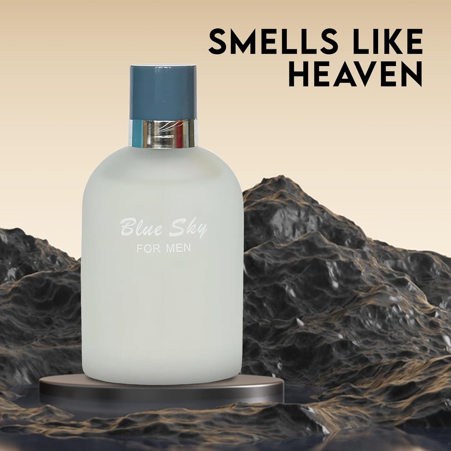 Blue Sky For Men - Aromatic Scents With Finest Oils For Men And Women - Enchanting Fragrance With Fruity, Floral Scent - 3.4oz Bottle Complete With Shiny Suede Pouch