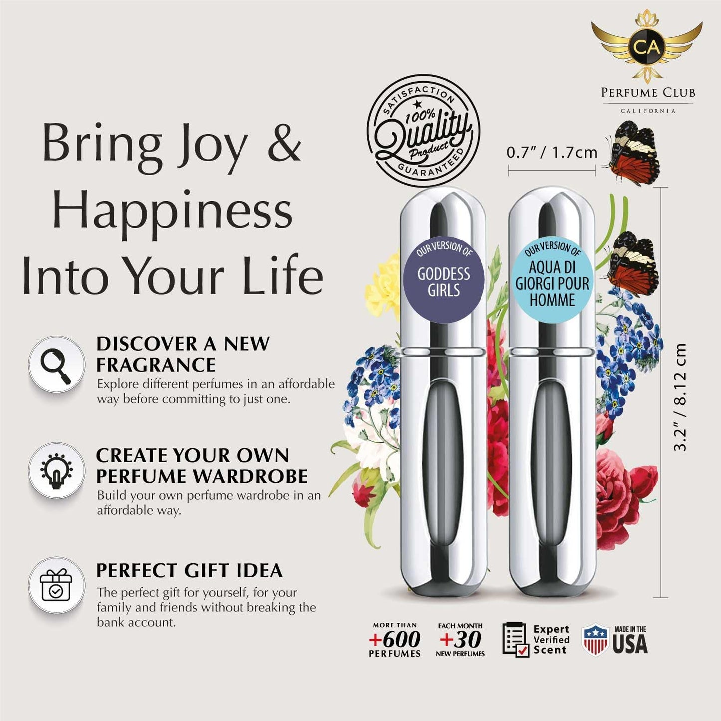 CA Perfume Impression of Noir Extreme For Men Eau de Parfum Spray Refillable Bottle 0.17 Fl Oz/5ml-X1