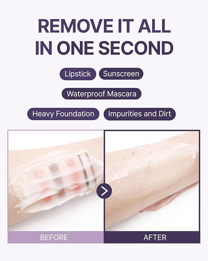 One Second Cleansing Balm (5.1fl oz) - Heavy Makeup Removal, Gentle, Moisturizing. Waterproof, Eye, Mascara, Lipstick Remover. Korean Skin Care. Cruelty-Free.