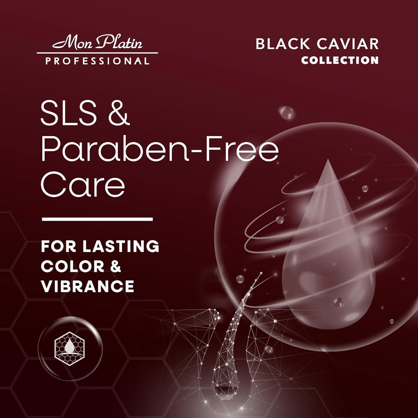 Mon Platin Black Caviar & Silk Protein Hair Mask, Total Repair Shampoo & Serum Bundle – Deep Conditioning, Color-Safe Care for Dry, Damaged Hair with Intense Moisture & Shine Protection