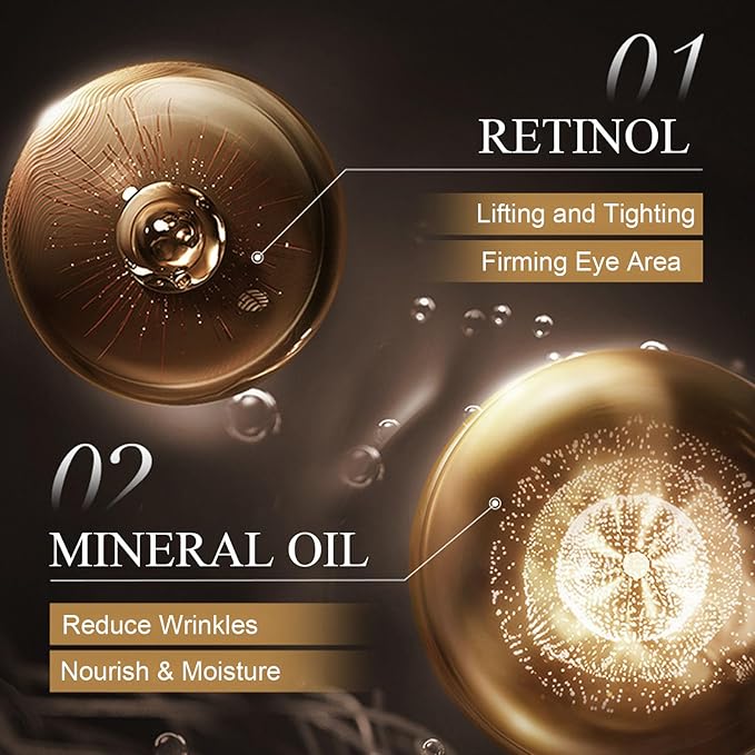 Retinol Under Eye Balm Stick, Anti-Aging Retinol Eye Stick for Dark Circles and Puffiness, Smooth Wrinkle Fine Lines, Firm Skin, Non Greasy, Hydrating and Nourish on the Skin Around the Eyes