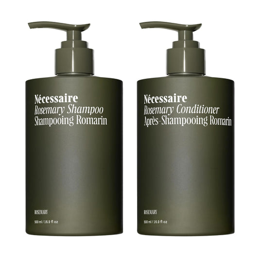 Nécessaire Rosemary Hair Duo - Shampoo and Conditioner Set for Women + Men. Rosemary Oil + Proteins For Stronger Hair. 500 ml / 16.9 fl oz