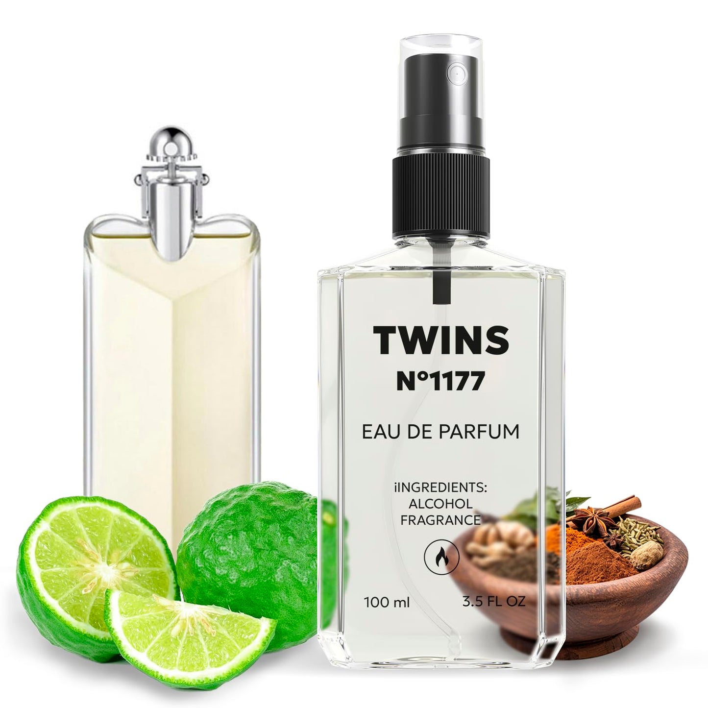 TWINS Impression of Declaration | Perfume for Women Eau de Parfum | No.1177 | 3.4 Fl Oz / 100 ml