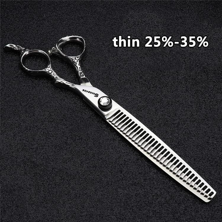 6/7/8 inch Cutting Thinning Styling Tool Rainbow Hair Scissors Professional Hairdresser Hairdresser Scissors Set (7-inch 3pc-A)