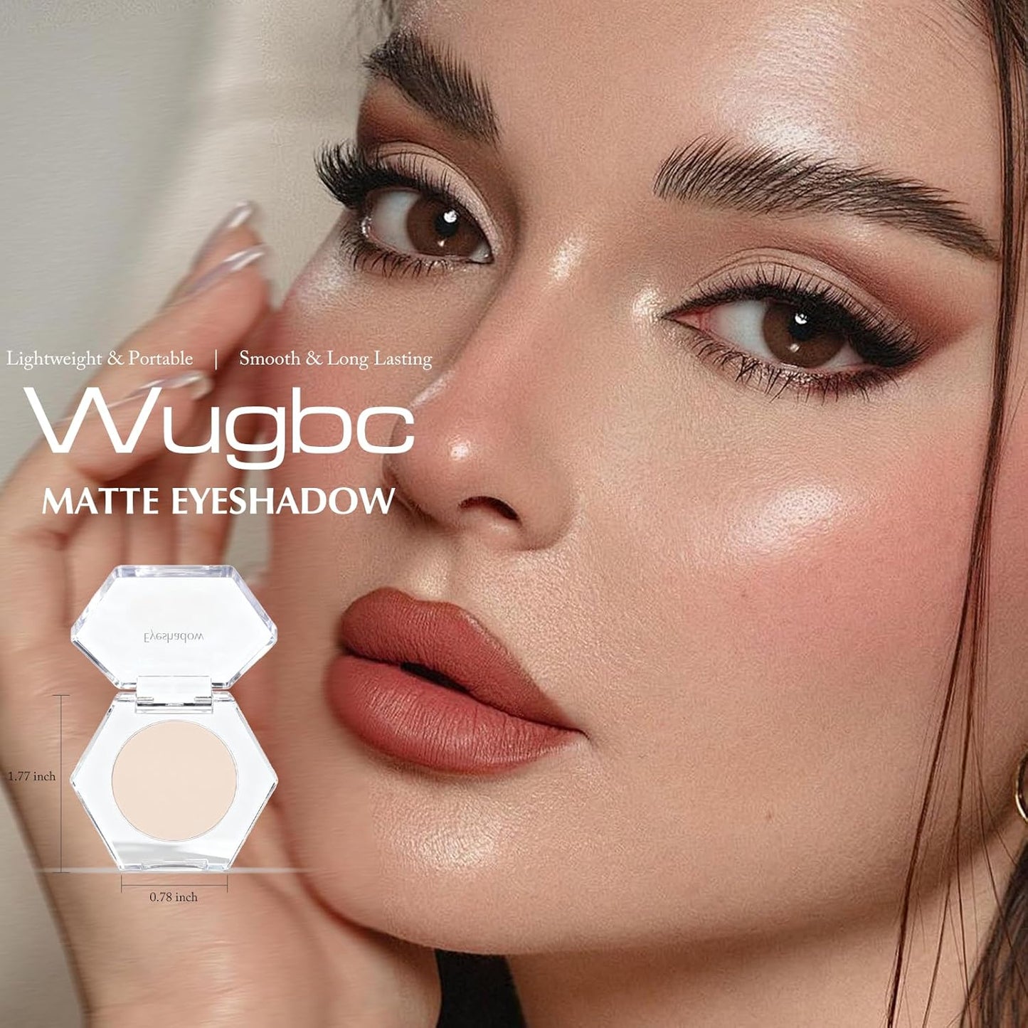 Beige Matte Eyeshadow, Single Neutral Beige Nude Eyeshadow Palette Matte Highlighter Makeup Pressed Powder Eye Shadow Compact Eye Primer Eyeshadow Base for Women, #30