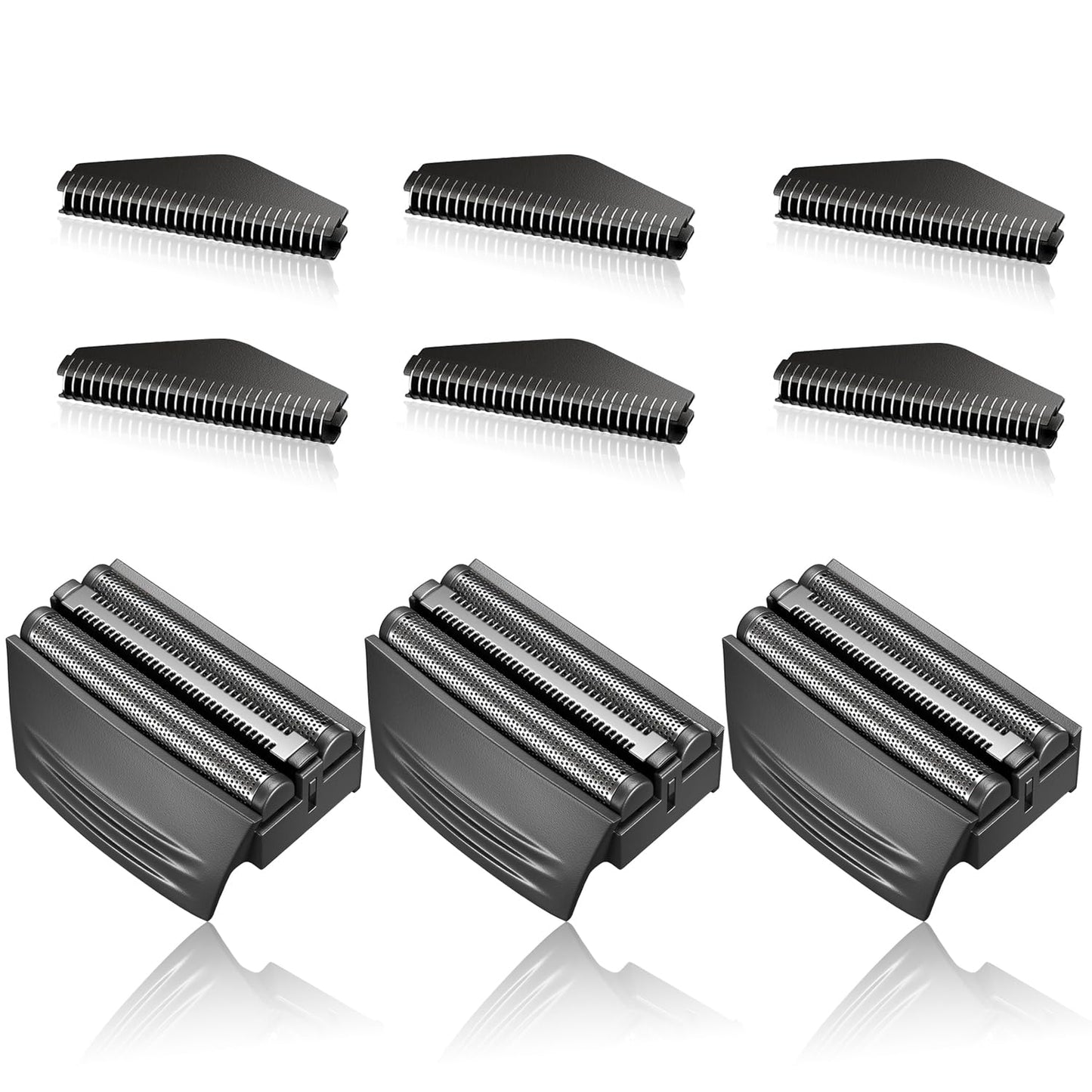 Shaver Replacement Foil Head Compatible with Remington TITANIUM-X Flex & Pivot Foil and Cutter Head for Shaver F4900,F5800,F7800 (Black/3Pack)
