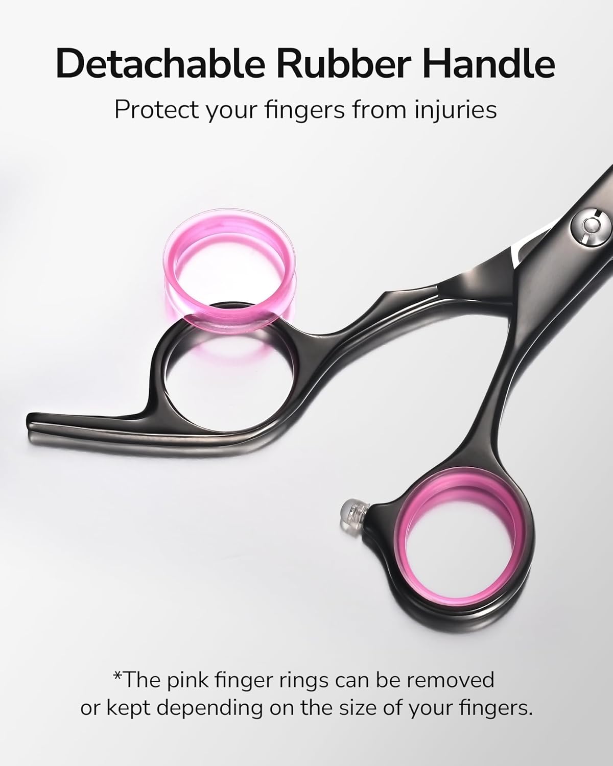 ULG Hair Cutting Scissors, Professional Hair Scissors 6.5 inch Right-Hand Razor Edge Barber Shears Salon Hair Cutting Shears Made of Japanese Stainless Steel, Hand Sharpened Black