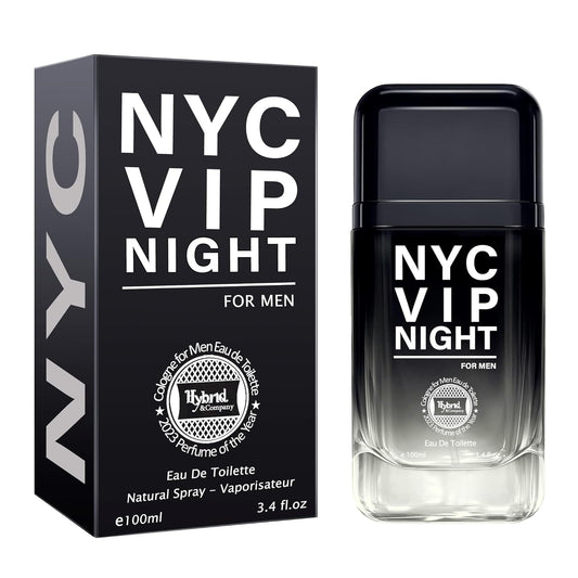 Hybrid & Company NYC Vip Night For Men Eau De Toilette Natural Spray Masculine Scent,3.4 Fl Oz