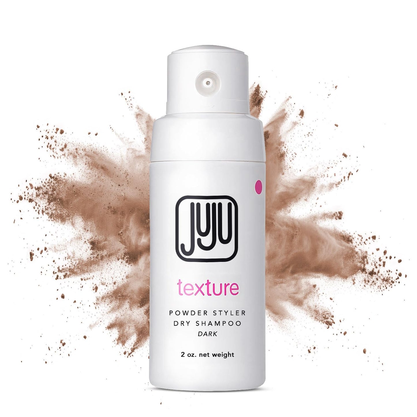 Juju Styling Texture Powder & Travel Size Dry Shampoo for Women & Men Pump 2 Oz (Dark) - Non Aerosol Dry Shampoo for Women, Hair Texturizer for Volume, Fragrance Free Hair Care for All Types of Hairs