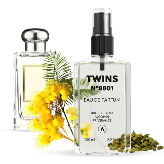 TWINS Impression of Mimosa & Cardamom | Unisex Perfume for Women and Men Eau de Parfum | No.8801 | 3.4 Fl Oz / 100 ml
