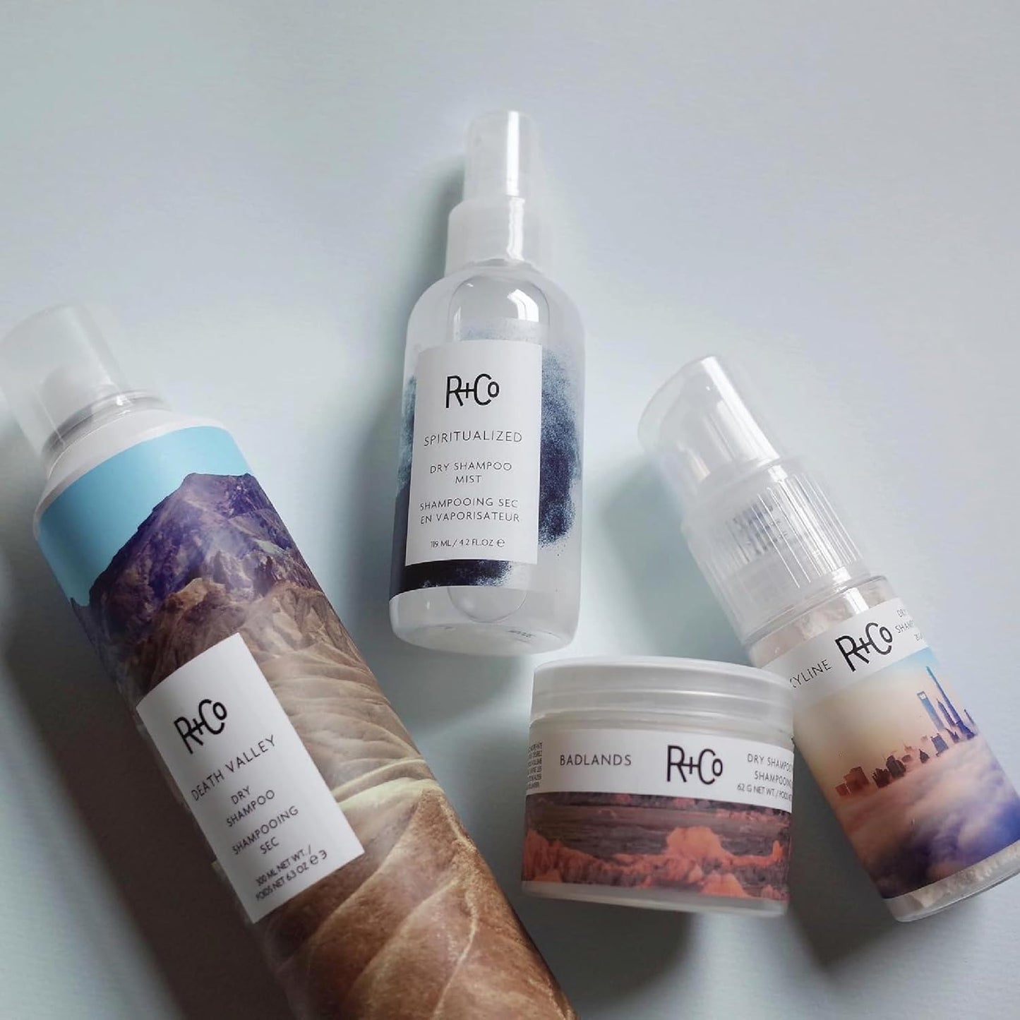 R+Co Skyline Dry Shampoo Powder | Intense Oil Aboroption | Revives Volume, Hair Texture and Grip | TSA Approved | Pack of 2