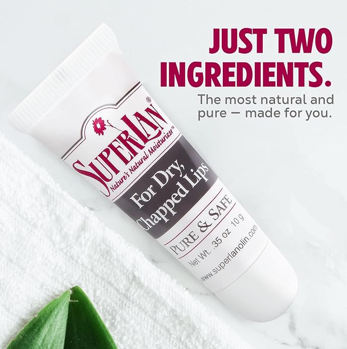 Lanolin Lip Balm 2 pack - Organic Lip Repair - Medical grade - Natural nipple cream - Moisturizer for dry cracked lips - Hydrating lip care - Ultra pure jojoba oil - Chapstick For Men & Women 0.70 Oz