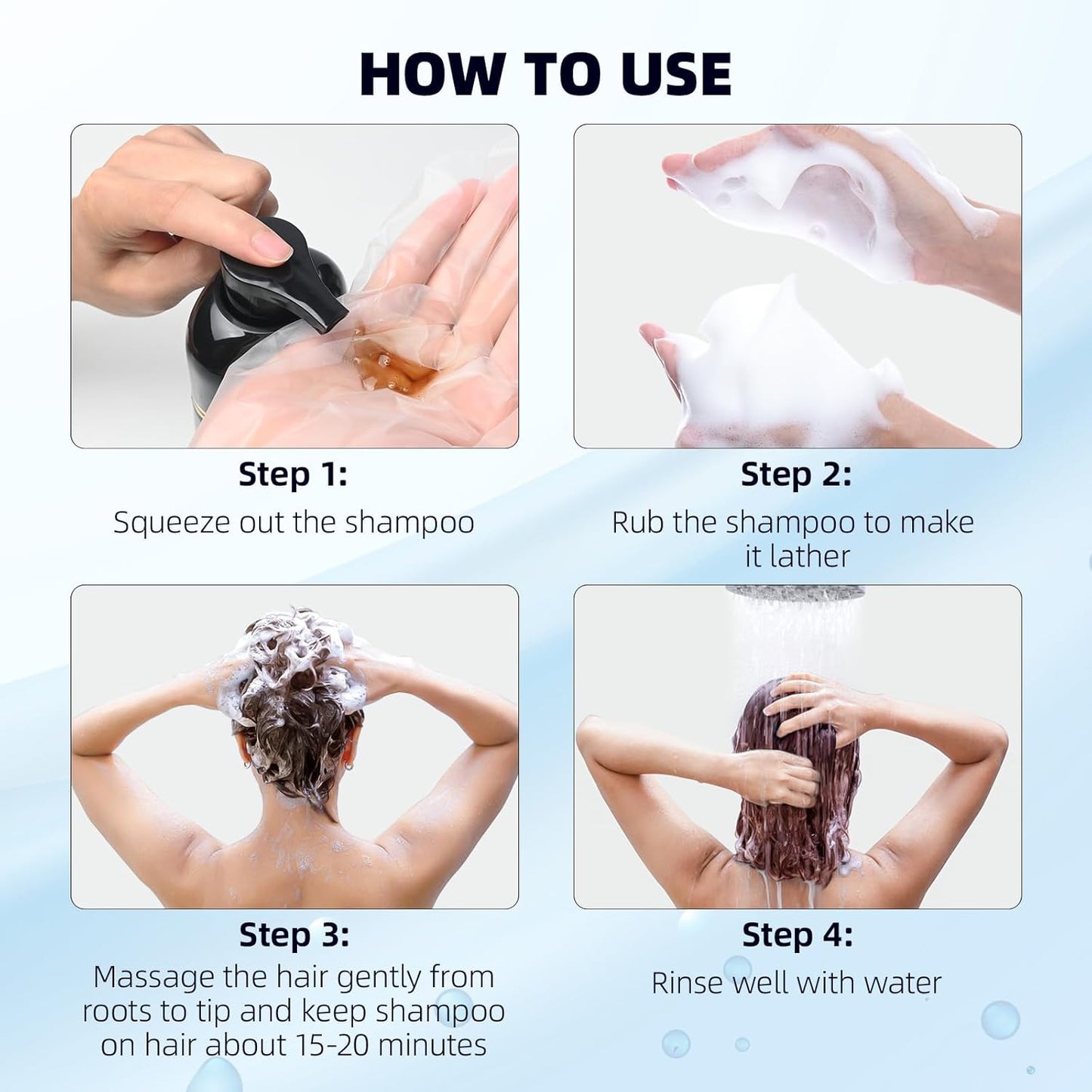 Ivnil Coffee Hair Dye Shampoo 3 in 1 Instant Color for Grey Coverage Seimi Permanent for Women/Men (Coffee)