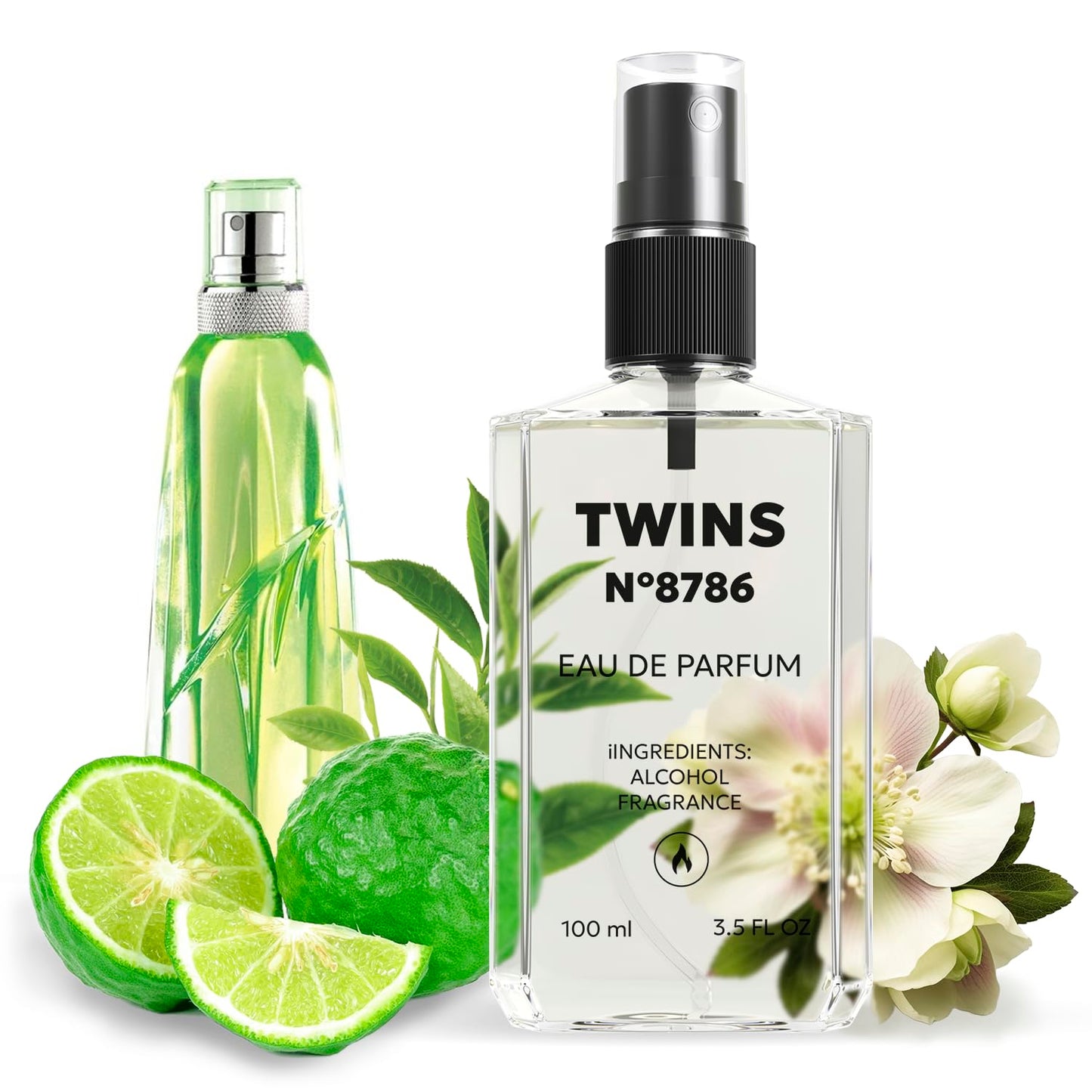 TWINS Impression of T. M. Cologne | Unisex Perfume for Women and Men Eau de Parfum | No.8786 | 3.4 Fl Oz / 100 ml