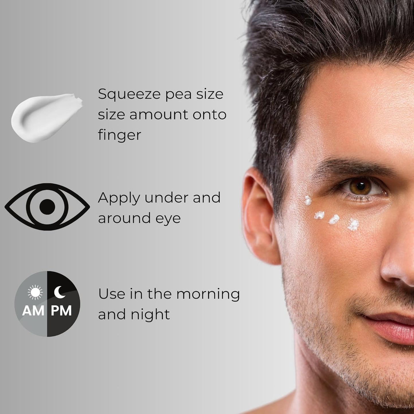 ATWATER Men's Eye Cream, Anti-Aging Under Eye Treatment for Circles, Puffiness and Fine Lines, Hydrating Face Moisturizer for Men - 0.5 oz