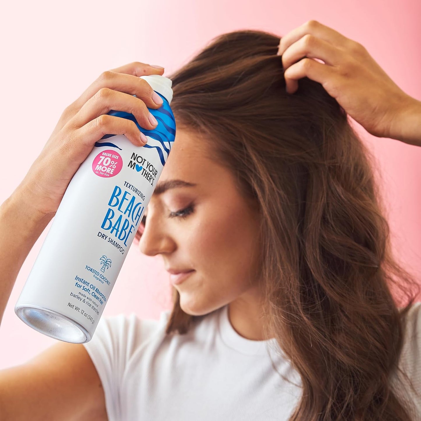 Not Your Mother's Value Pack Beach Babe Jumbo Dry Shampoo (2-Pack) - 12 oz Each - 70% More to Instantly Absorb Oil and Create Effortless Sea-Tossed Texture - Toasted Coconut - For All Hair Types