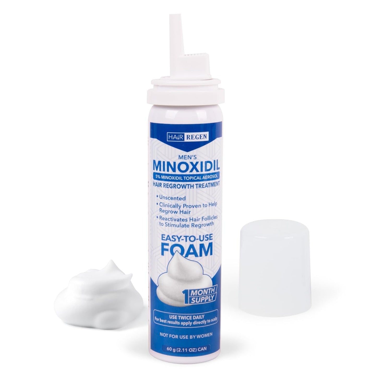 5% Minoxidil Foam for Men 1 Pack - Men's 5 Percent Hair Growth Treatment - Topical Foaming Minoxidil for Men 1 Month Supply - Great for Hair Regrowth and Reduce Hair Loss