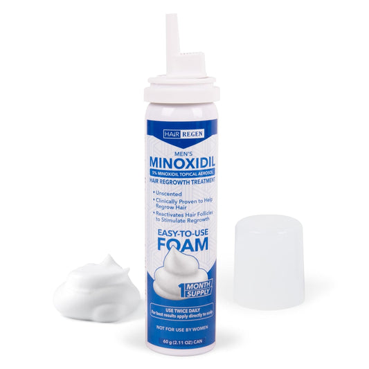 5% Minoxidil Foam for Men 1 Pack - Men's 5 Percent Hair Growth Treatment - Topical Foaming Minoxidil for Men 1 Month Supply - Great for Hair Regrowth and Reduce Hair Loss