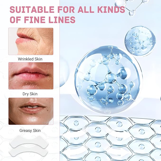 3 Pairs Anti Wrinkle Patches for Lip, Smile Line Patches, Moisturizing and Breathable, for Smoothing Smile Lines and Mouth Corners, Restoring Skin to Firmness and Smoothness