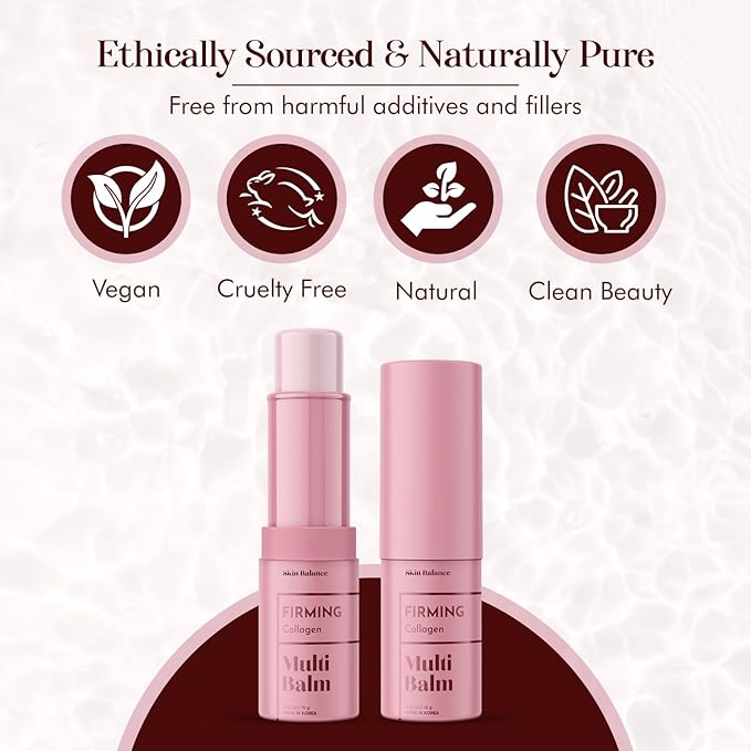 Collagen Multi-Balm - Dermatologist Tested, Anti-Aging, Korean Skin Care - Hydrates & Firms, Reduces Puffiness & Dark Circles, Clean Beauty, Vegan, 95% Natural, Cruelty-Free - 0.42FL. Oz