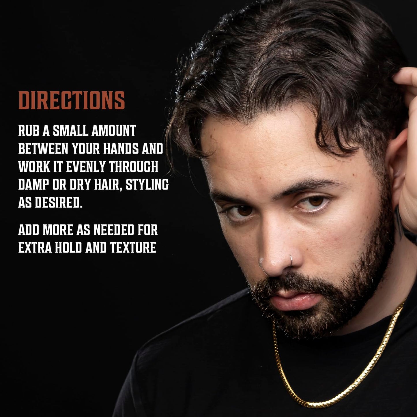 Viking Revolution Hair Paste for Men - Sandalwood Scented Texture Paste - Medium Hold, Natural Finish - Matte Look, Easy Wash Out, Non-Greasy Styling Cream for All Day Control (3.5oz)