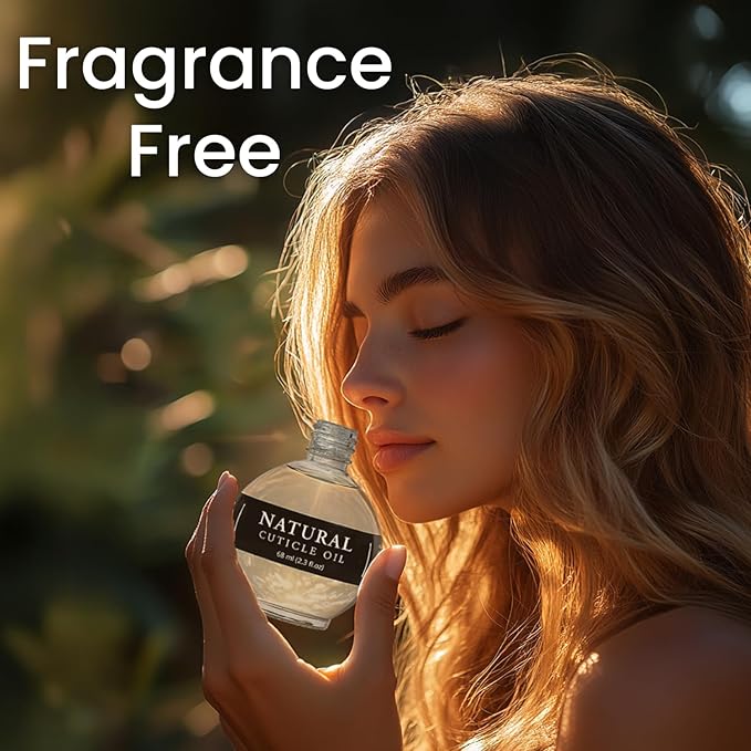 Moisturizing Cuticle & Nail Care Oil 2.3 Fl Oz Unscented - Infused with Jojoba Oil, Aloe, Vitamin E – Nail & Cuticle Hydration, Repair, Moisturizer, Strengthener, Growth