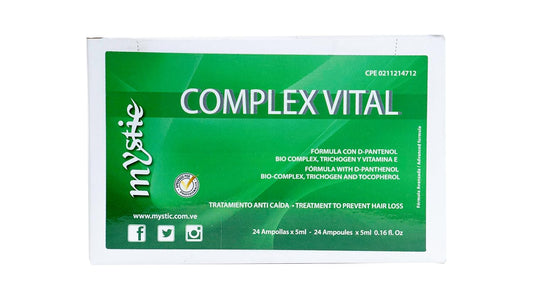 Mystic Complex Vital Ampoules For Hair Loss and Thinning - Regrowth Treatment With Biotin Bio-Complex and Tocopherol (Pk.24)