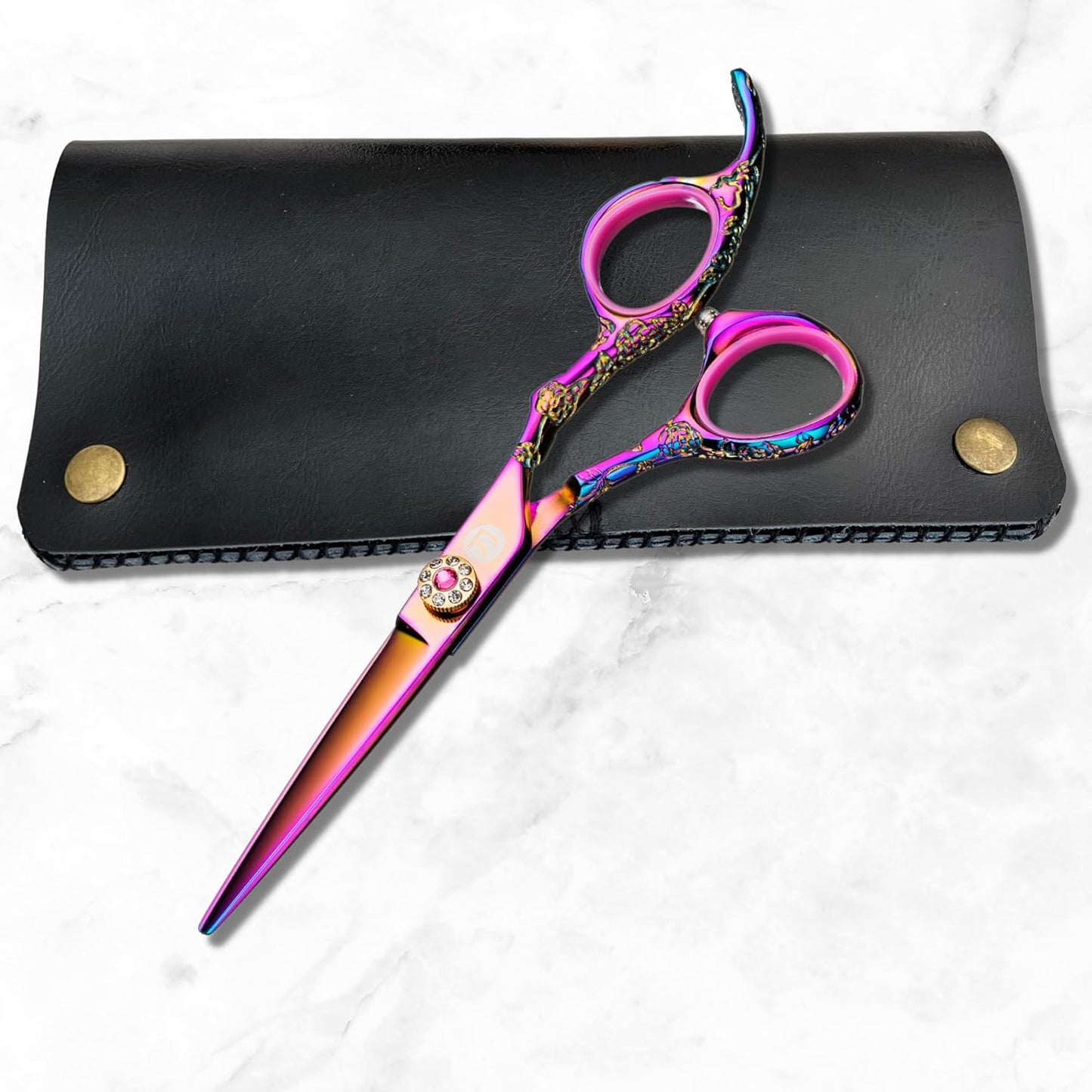 Saki Shears Kohana Professional Pink Hair Cutting Scissors - Sharp Hairdresser Shears With Pink Titanium Finish - Japanese 440C Steel