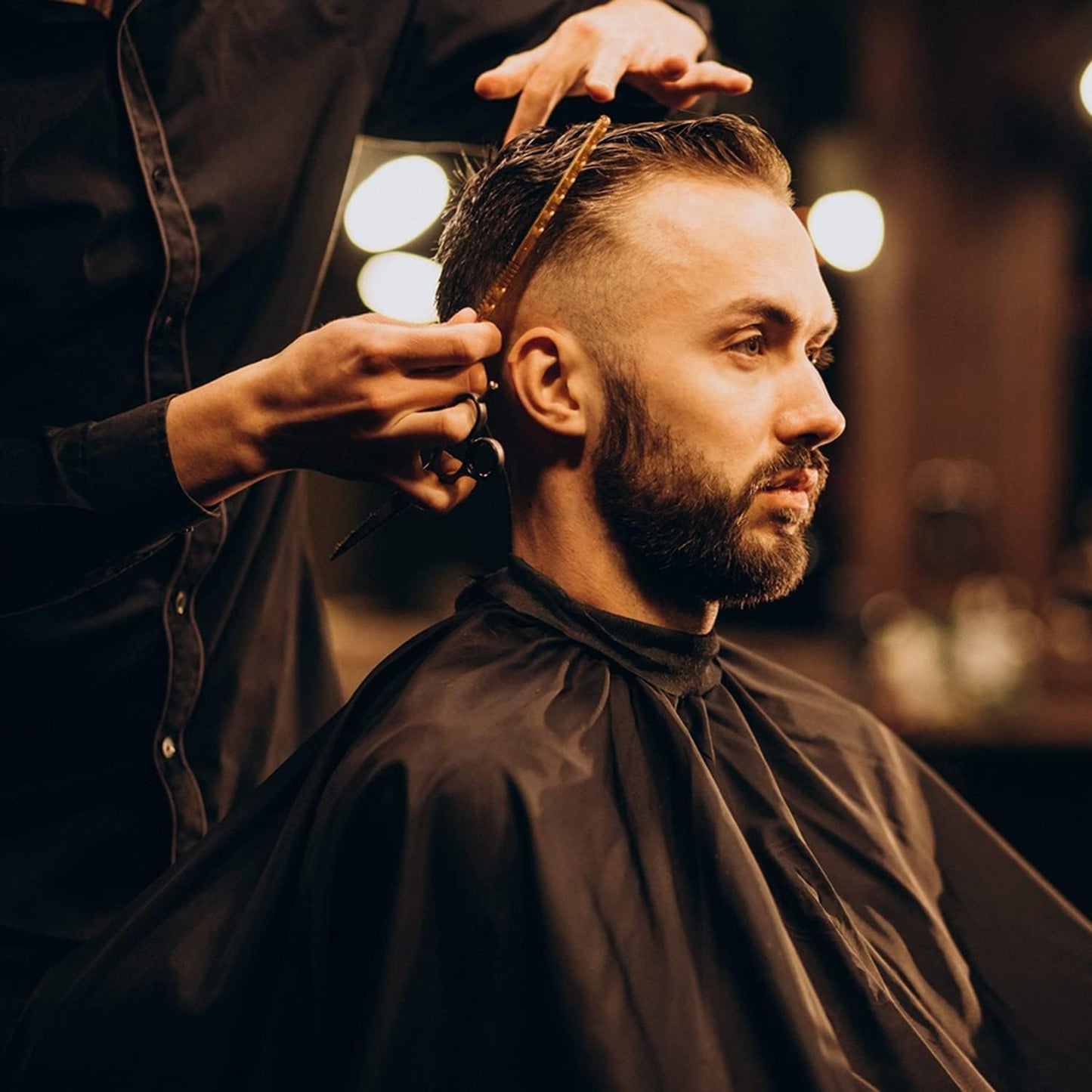 Hair Scissors Blending Shears Set, Fcysy 11 Pcs Professional Haircutting Thinning Shears Barber Kit, Salon Haircut Layering Scissors for Cutting Hair for Men Women Dogs