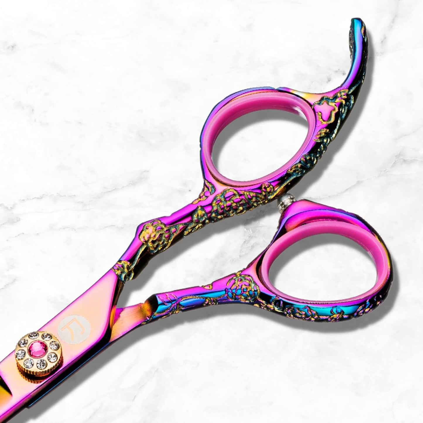 Saki Shears Kohana Thinning Shears for Professionals - Pink - Japanese Steel 440C - Pink Texturizing Scissors for Hairdressers