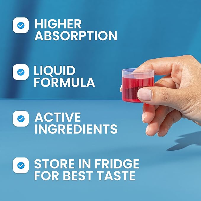 Swedish Nutra - Collagen Beauty | 10,000 mg Hydrolyzed Marine Collagen Liquid Supplement - 30 x 25 ml Daily Shots | Hyaluronic Acid and Vitamin C to Support Healthy Hair, Skin, Nails | Sugar-Free