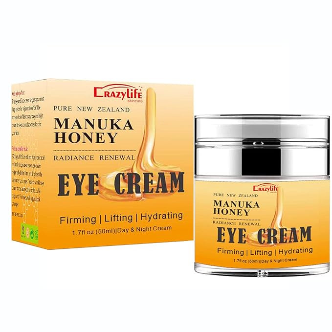 Manuka Honey Eye Cream Anti-aging Eye Cream Anti-wrinkle Under Eye Cream Fades Fine Lines Lifting and Firming Improve Dark Circles and Puffiness
