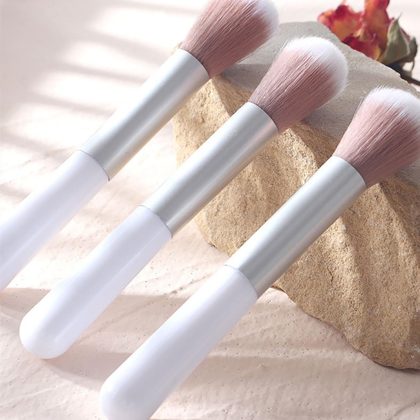 WOKOTO 5PCS Nail Dusting Brush Collector Brush For Nails Art Dust Cleaning Brushes, Blush/Powder Brush Makeup Brushes For Women & Girls, Nail Brushes For Nail Art Acrylic Cleaning Tools