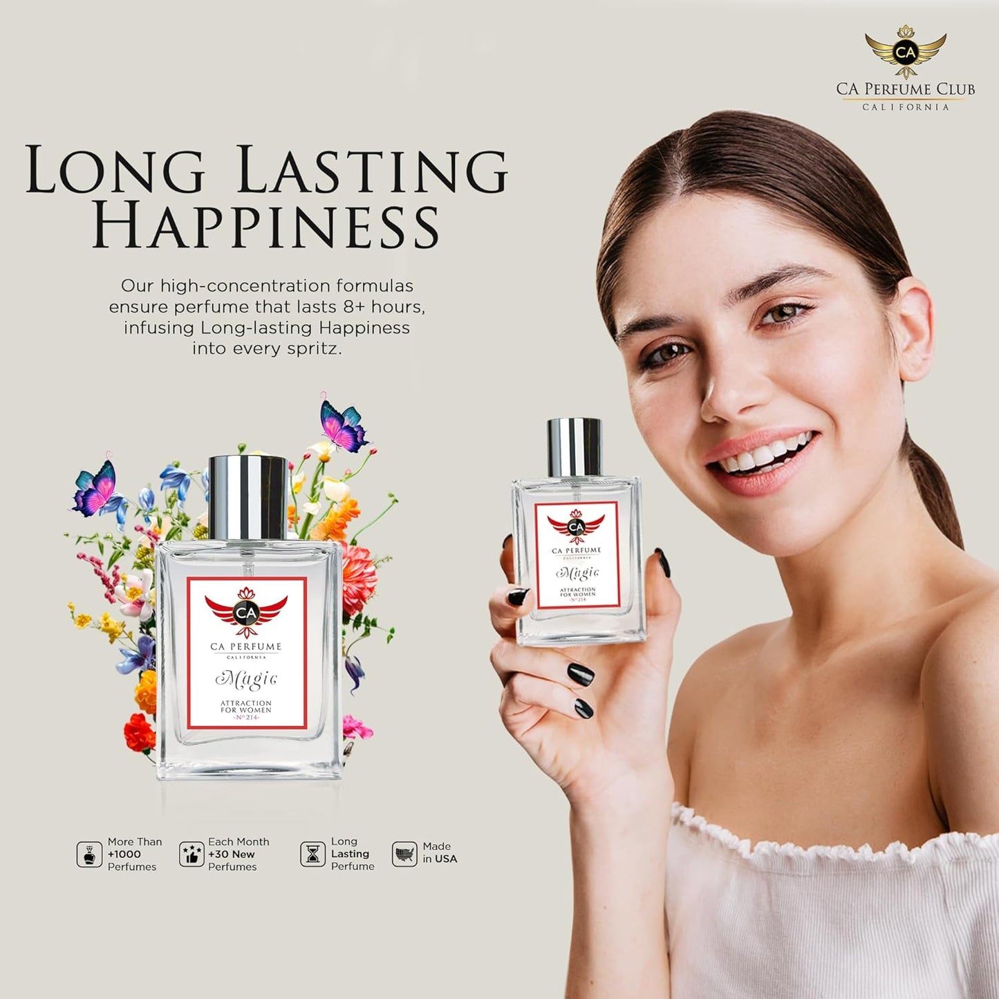 CA Perfume Impression of White Patchouli For Women Fragrance Eau de Parfum Spray Bottle 1.7 Fl Oz/50ml-X1