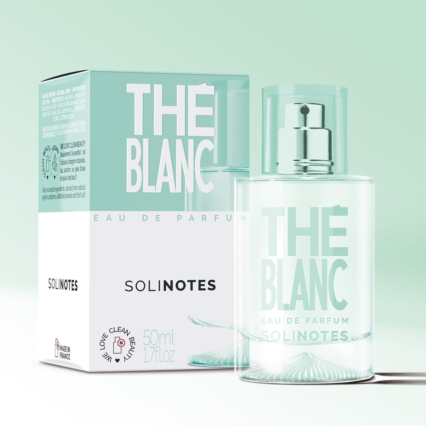 SOLINOTES White Tea Perfume for Women - Eau De Parfum | Delicate Floral and Soothing Scent - Made in France - Vegan - 1.7 fl.oz