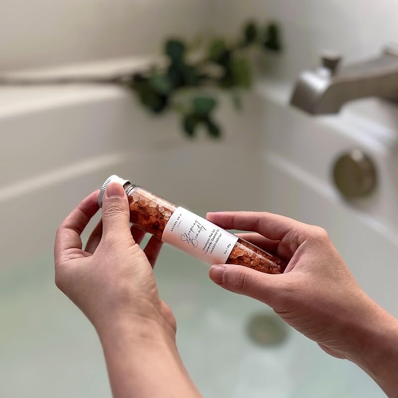 Handmade Bath Salt Gift Set 6 Pack, All Natural, Scented with Essential Oils, Gift for Women