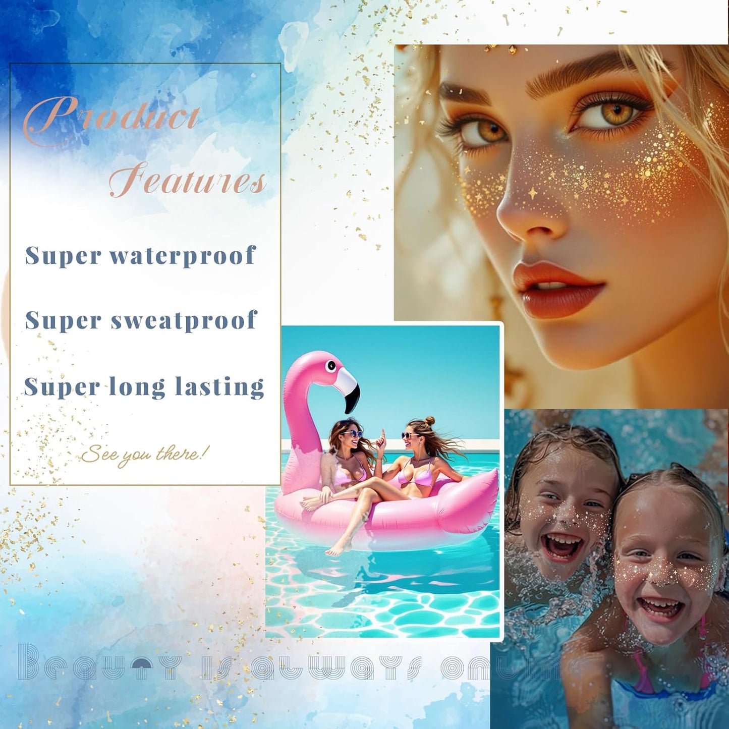 Glitter Freckles, 32 Pcs Sparkle Glitter Freckles Face Tattoo for Women Girls Silver Temporary Face Tattoos Concert Festival Rave Accessories (Silver)