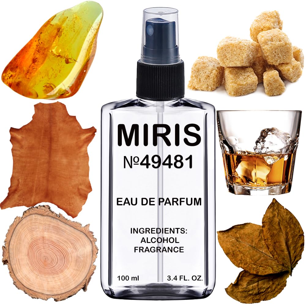 MIRIS No. 49481, Inspired by Dark Rebel, Long-Lasting Eau de Parfum for Men, Spray 3.4 Fl Oz / 100 ml